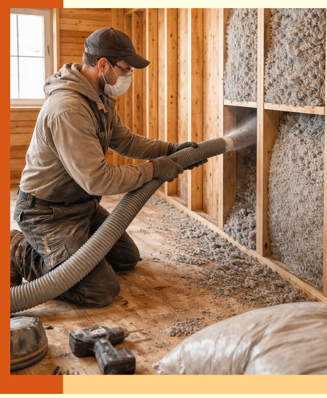 Утепление дачного дома эковатой в Георгиевске — быстро и надёжно