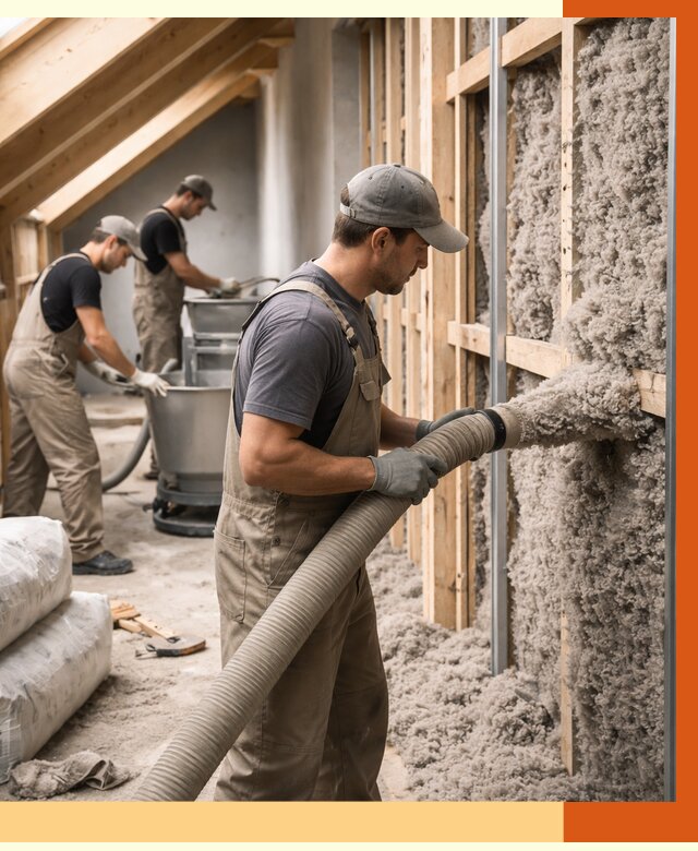 Утепление таунхауса эковатой в Георгиевске от 2268 руб./м² — монтаж и задувка | ТепломастерГрг