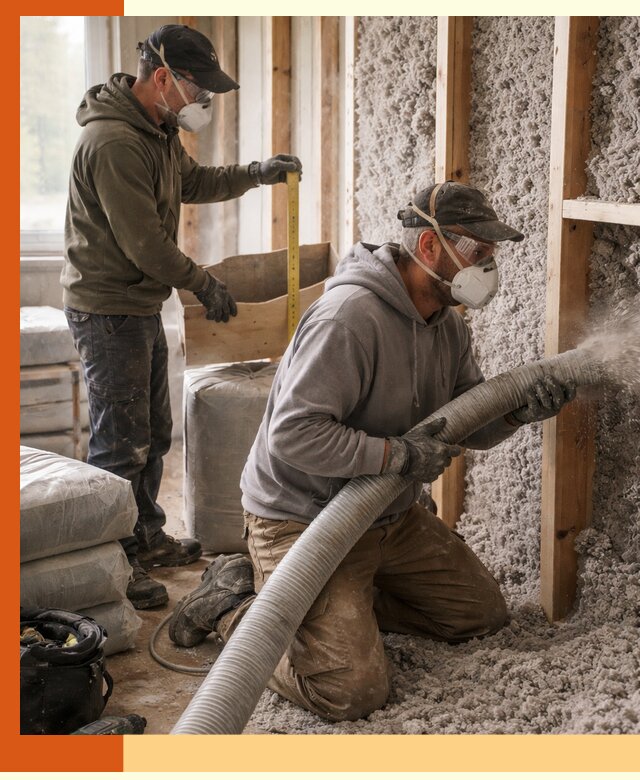 Утепление таунхауса эковатой в Георгиевске для максимально теплых стен