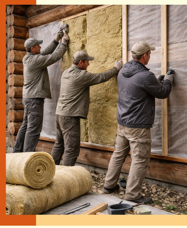 Утепление деревянного дома в Георгиевске эффективными технологиями