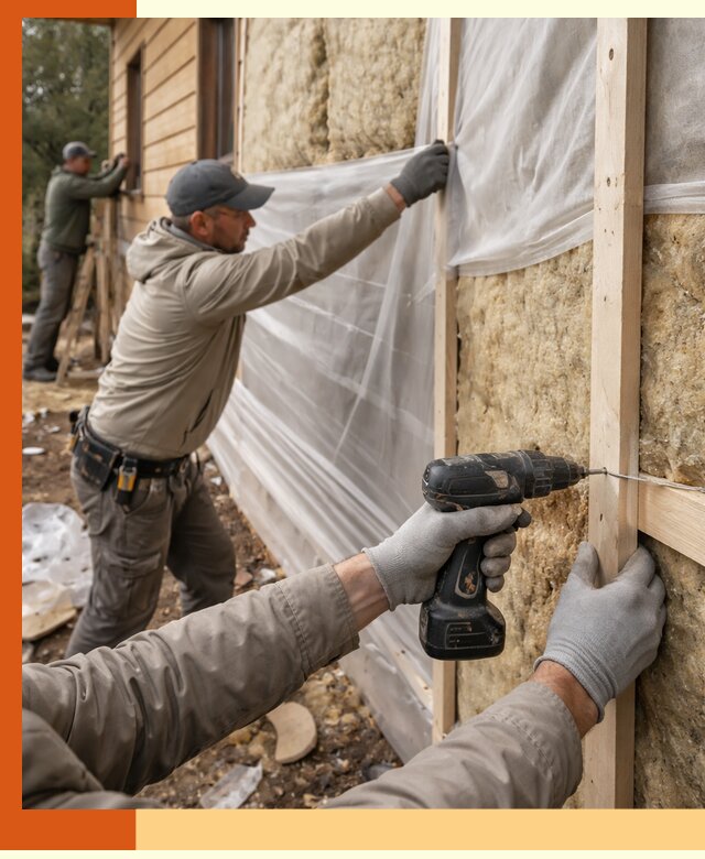 Утепление дома из бруса в Георгиевске качественно и долговечно