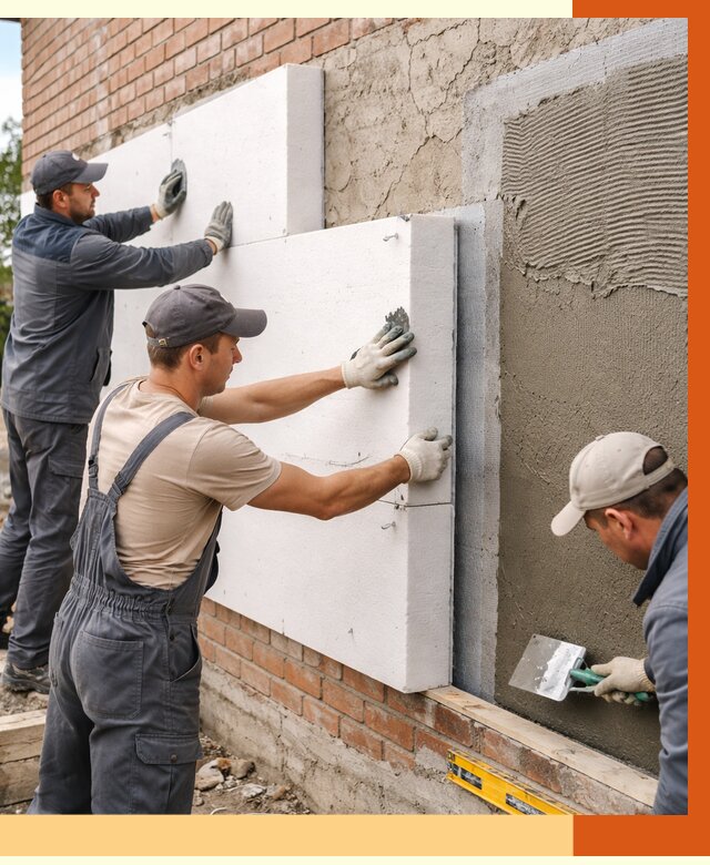 Утепление кирпичного дома в Георгиевске от 4329 руб. под ключ | ТепломастерГрг