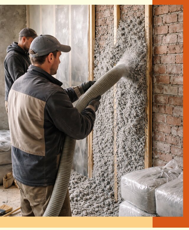 Утепление кирпичного дома эковатой в Георгиевске от 2422 руб./м² | ТепломастерГрг