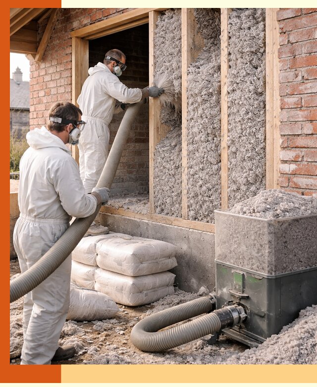 Утепление кирпичного дома эковатой в Георгиевске