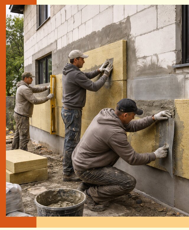 Утепление дома из газобетона в Георгиевске качественно и долговечно