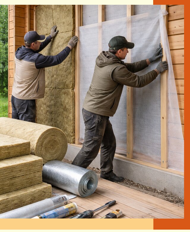 Утепление дома из двойного бруса в Георгиевске от 4947 руб./м² — ТепломастерГрг под ключ