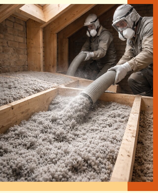 Утепление коттеджа эковатой в Георгиевске от 2577 руб./м² — комплексная задувка и монтаж | ТепломастерГрг