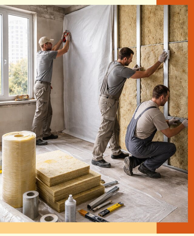 Утепление квартиры в Георгиевске от 4638 руб/м2 — утеплить квартиру изнутри и снаружи | ТепломастерГрг