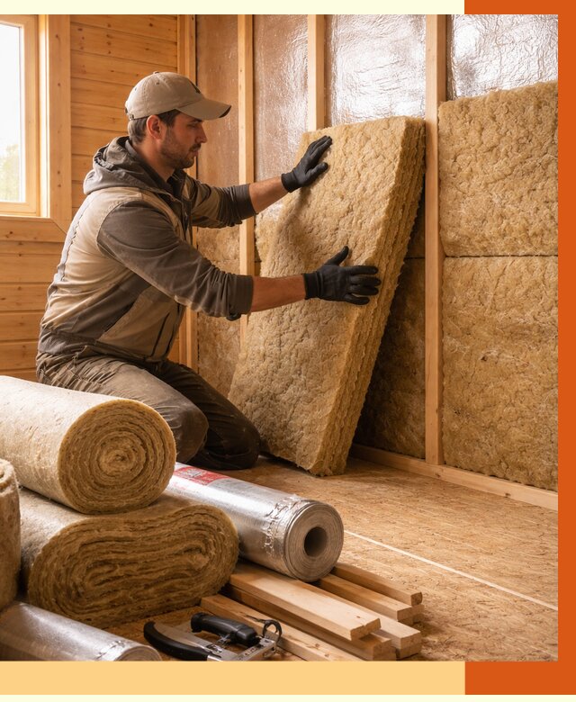 Утепление бани в Георгиевске под ключ от 4638 руб./м2 — утеплить потолок, пол и стены | ТепломастерГрг