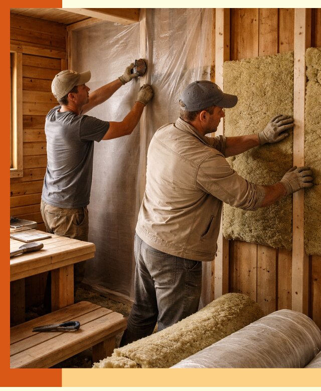 Утепление бани изнутри в Георгиевске качественно и недорого