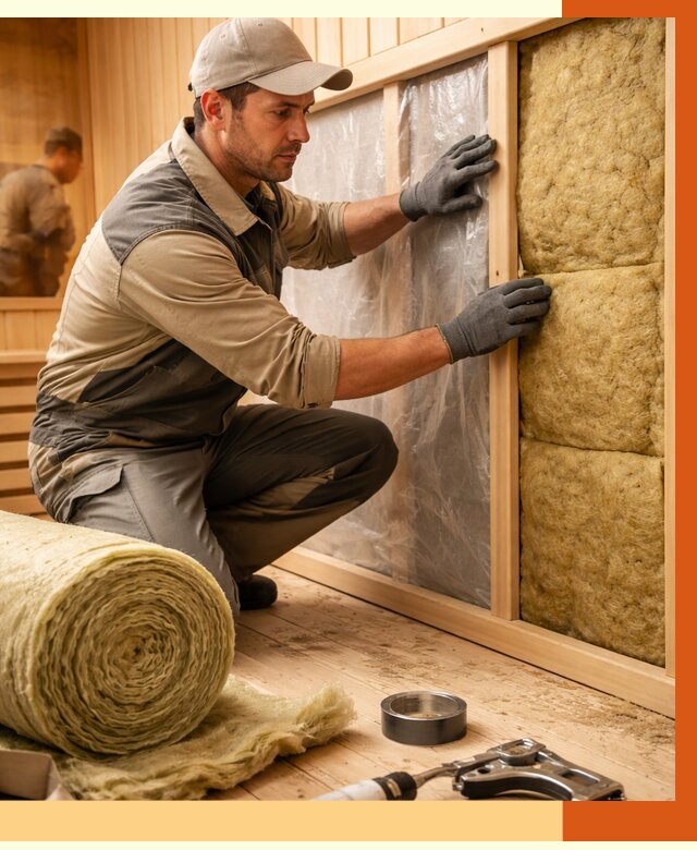 Утепление сауны изнутри в Георгиевске от 6700 руб. за м2 | ППУ, под ключ — ТепломастерГрг