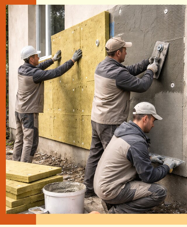 Утепление фасада под штукатурку в Георгиевске — энергоэффективная технология