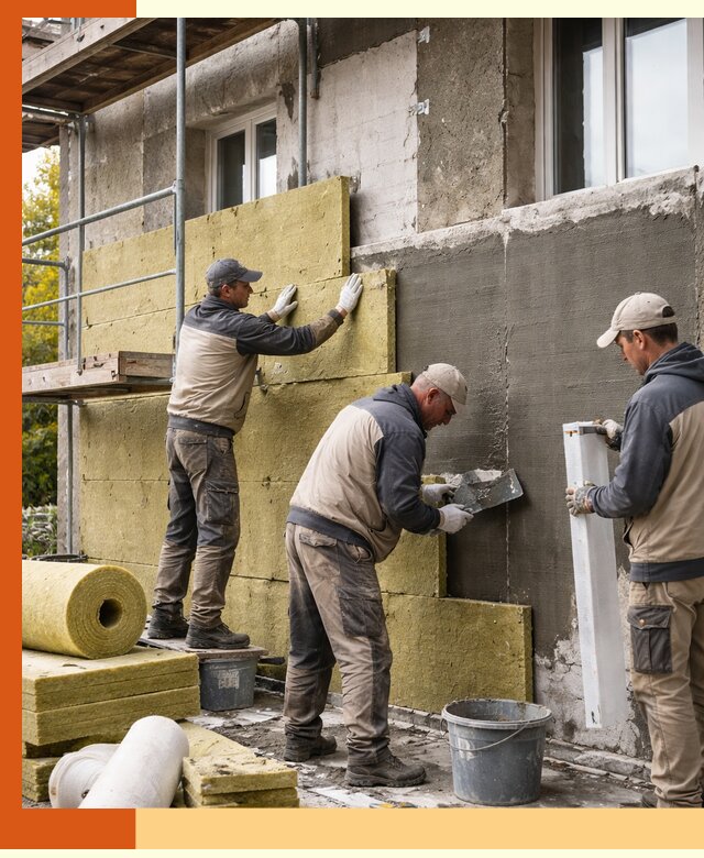 Утепление фасада зданий и домов в Георгиевске