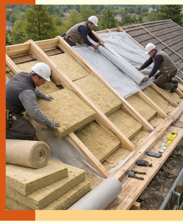 Утепление скатной крыши в Георгиевске качественно и надёжно