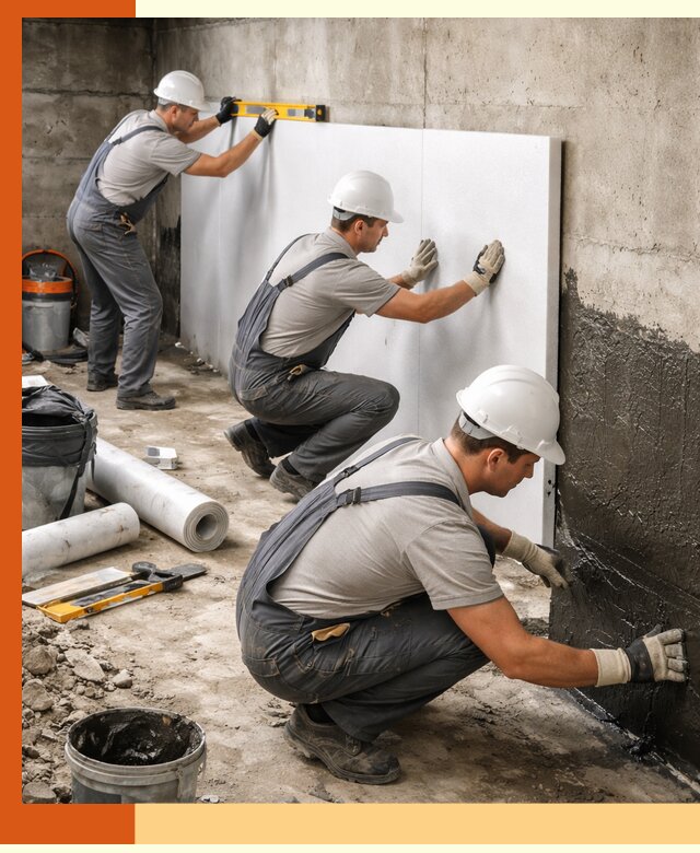 Утепление фундамента изнутри профессионально в Георгиевске