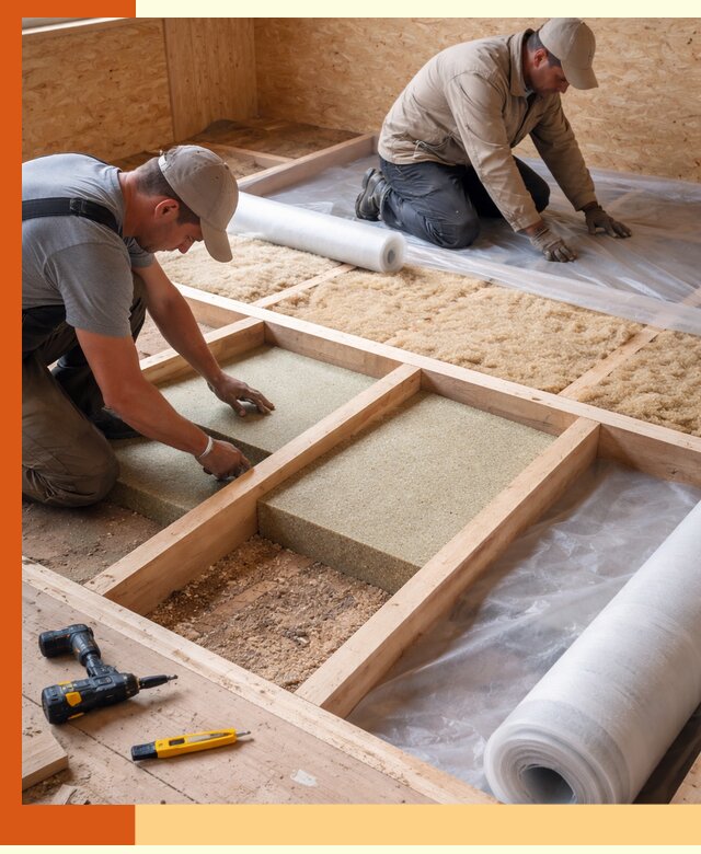 Профессиональное утепление деревянного пола в Георгиевске