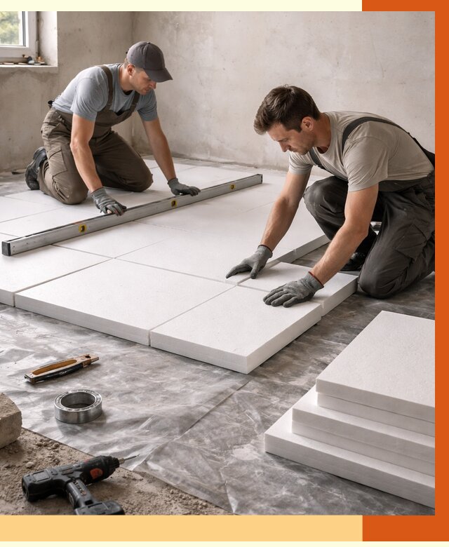 Утепление бетонного пола в Георгиевске от 2577 руб/м2 — монтаж и цена | ТепломастерГрг