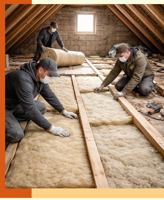 Утепление чердака в Георгиевске — профессиональная теплоизоляция кровли