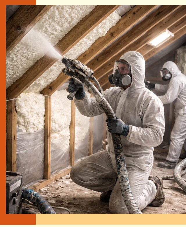 Утепление чердака пенополиуретаном (ППУ) в Георгиевске