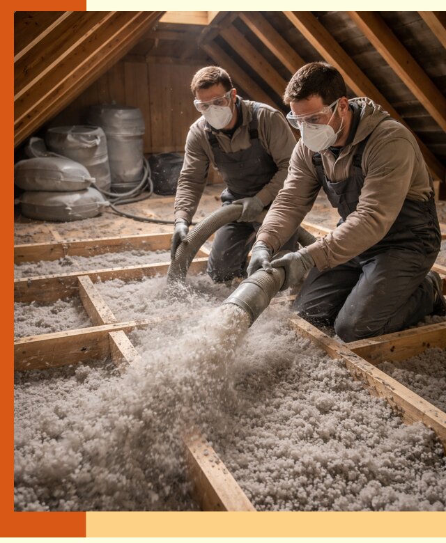 Утепление чердака эковатой в Георгиевске — быстро и надёжно