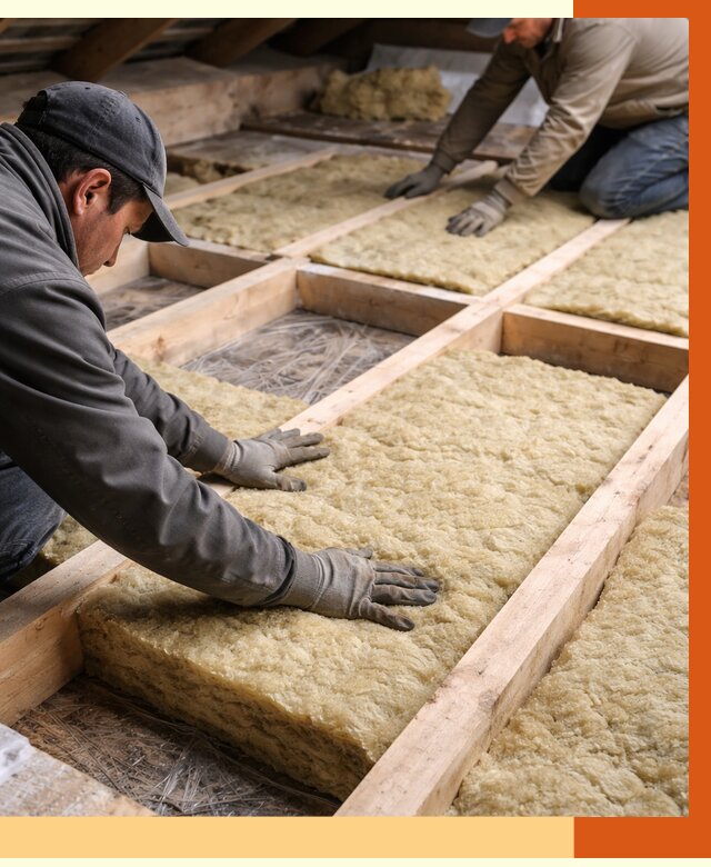 Утепление чердака минватой в Георгиевске от 3607 руб/м2 под ключ | ТепломастерГрг