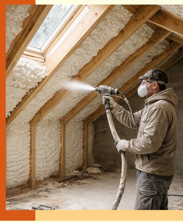 Утепление мансарды ППУ в Георгиевске быстро и надежно