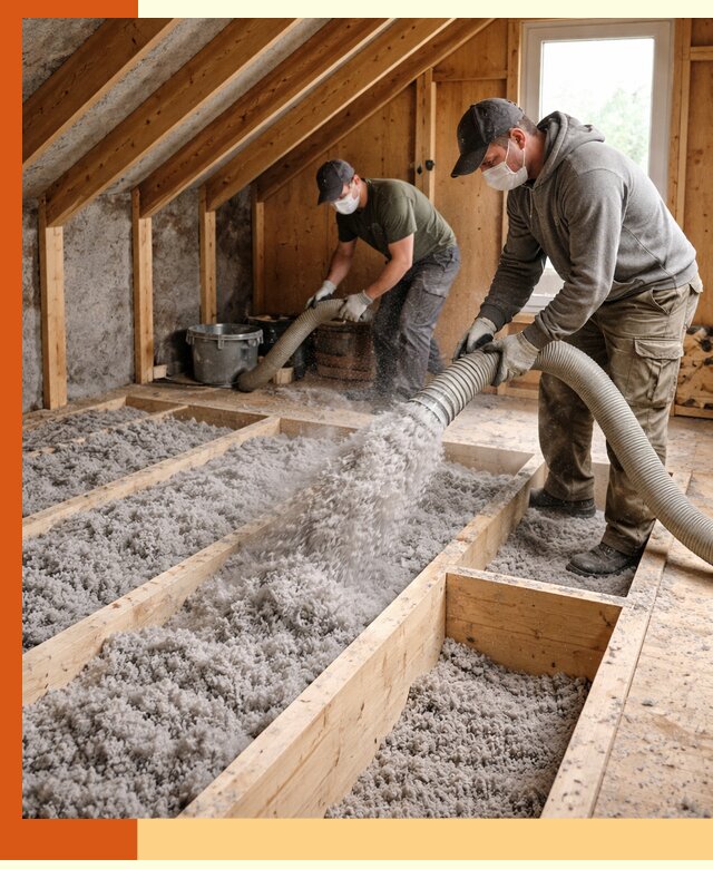 Утепление мансарды эковатой в Георгиевске с гарантией качества