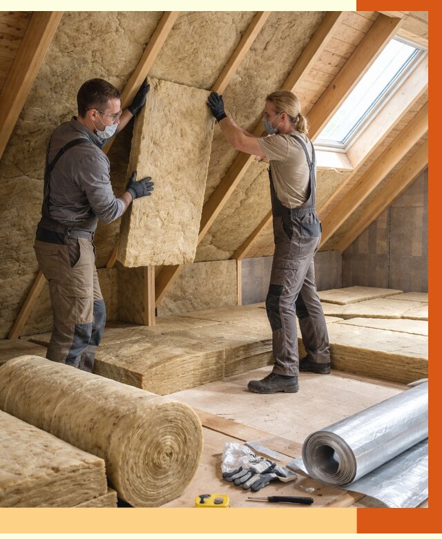 Утепление мансарды минватой в Георгиевске от 4329 руб./м2 — монтаж и пароизоляция | ТепломастерГрг