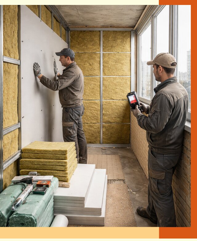 Утепление балкона в Георгиевске от 4638 руб. под ключ | ТепломастерГрг