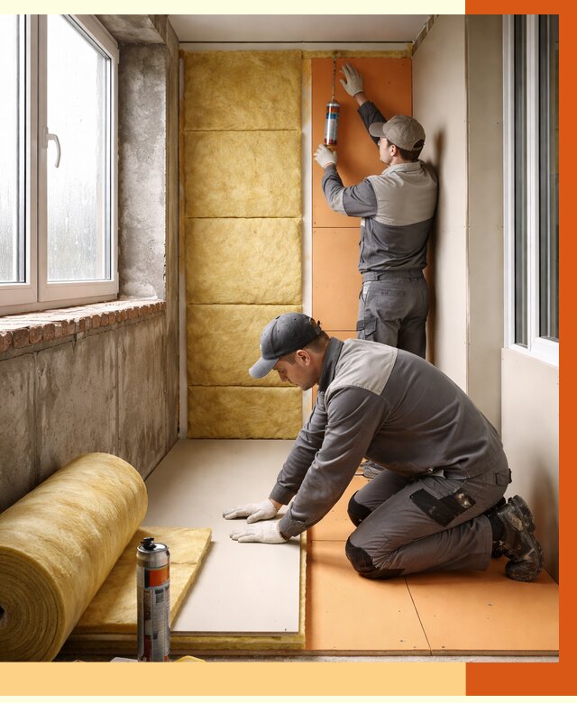 Утепление лоджии под ключ в Георгиевске от 6700 руб/м2 — комплексное решение | ТепломастерГрг