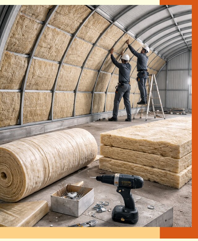 Утепление арочного ангара в Георгиевске от 3298 руб./м2 под ключ | ТепломастерГрг