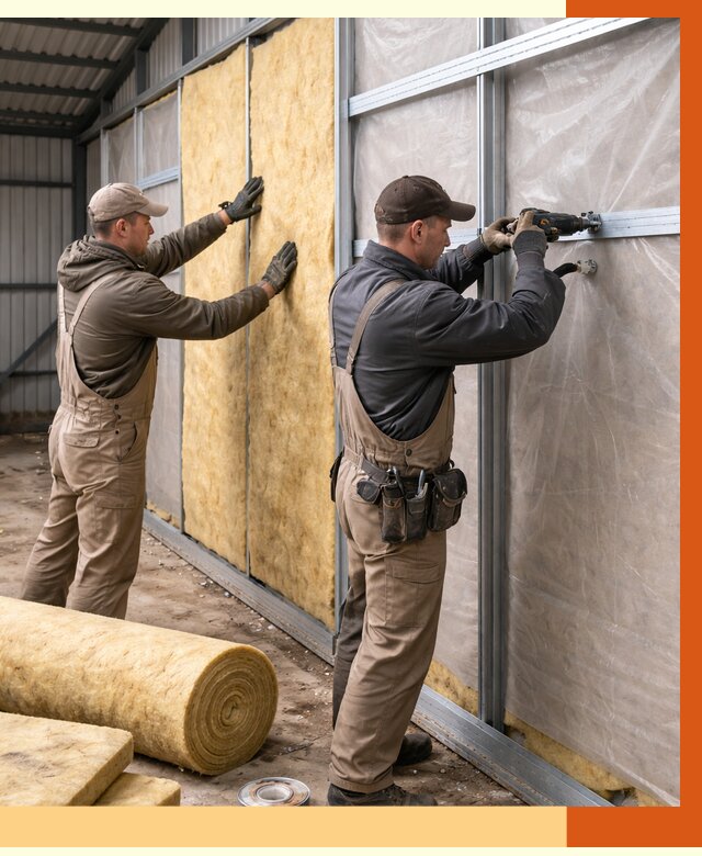 Утепление металлического ангара в Георгиевске от 4896 руб/м2 — услуги под ключ | ТепломастерГрг