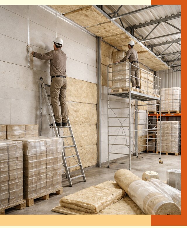 Утепление склада готовой продукции в Георгиевске от 2010 руб./м2 — комплексно | ТепломастерГрг