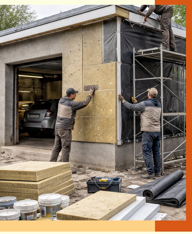 Утепление автосервиса в Георгиевске ппу, пеноизоляция, от 14945 руб/м2 — ТепломастерГрг