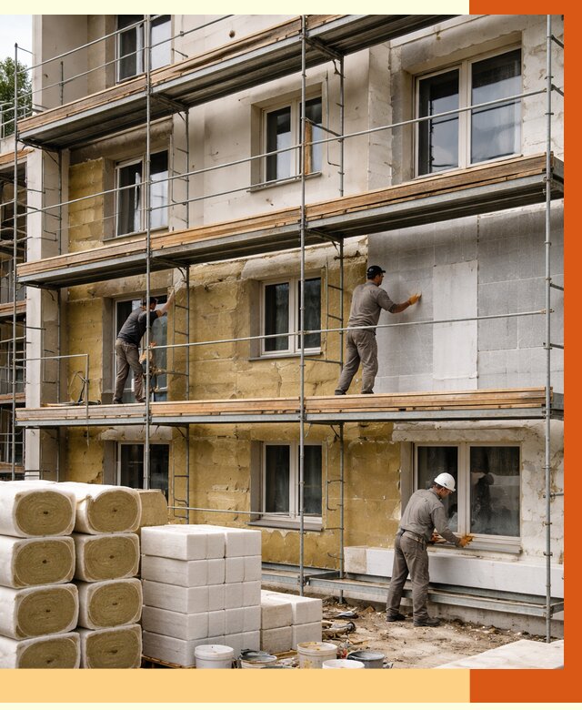 Утепление гостиницы в Георгиевске от 7421 руб./м2 — комплексно, ППУ, под ключ | ТепломастерГрг