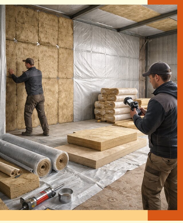 Утепление теплого склада в Георгиевске под ключ от 11853 руб/м² | ТепломастерГрг