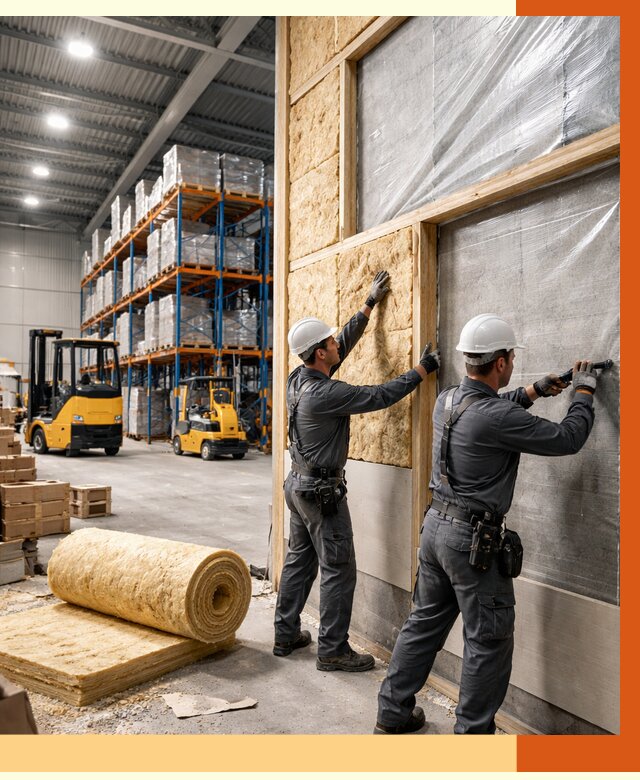 Утепление склада с техникой в Георгиевске от 4329 руб./м2 — комплексно под ключ | ТепломастерГрг