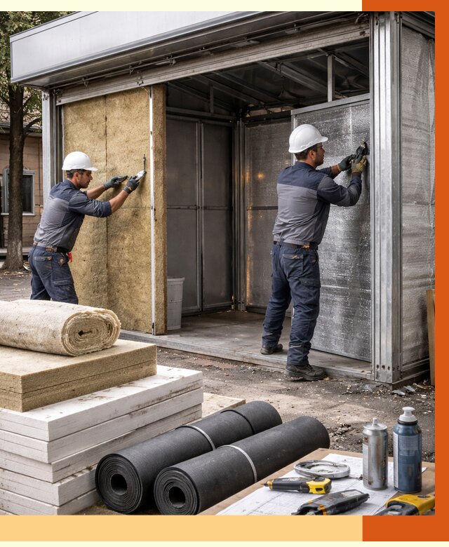 Утепление павильона шаурма в Георгиевске под ключ от 1237 руб. за м² | ТепломастерГрг