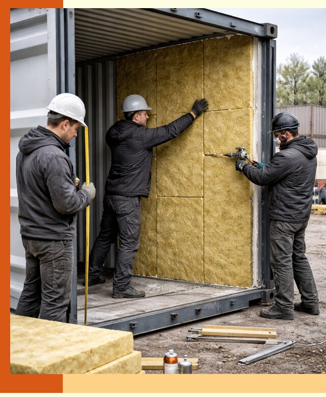 Утепление морского контейнера в Георгиевске: надежная теплоизоляция и защита