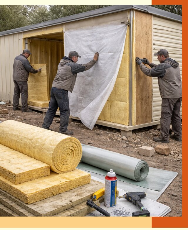 Утепление строительной бытовки в Георгиевске от 12884 руб. под ключ | ТепломастерГрг