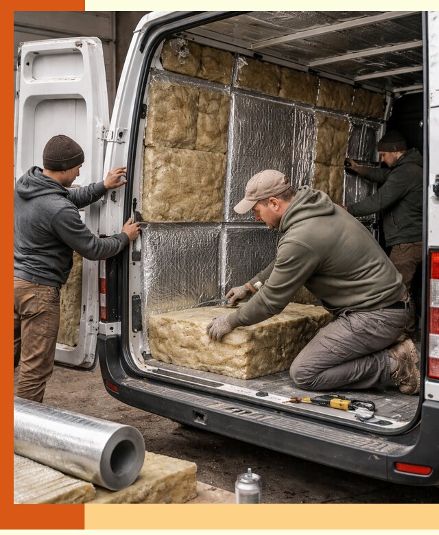Утепление фургона в Георгиевске: профессиональная теплоизоляция и шумоизоляция