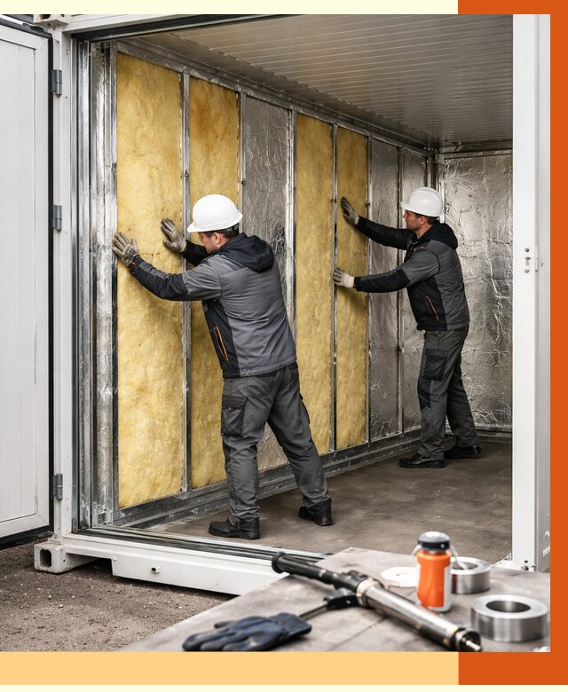 Утепление рефрижераторного контейнера в Георгиевске от 46382 руб./м² | ТепломастерГрг