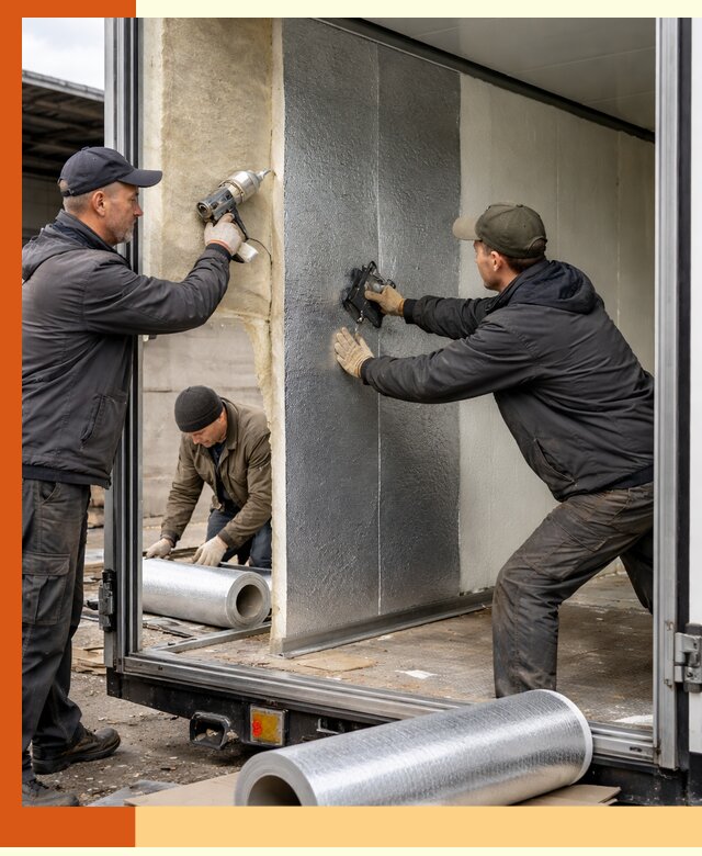 Утепление холодильного кузова в Георгиевске — монтаж и теплоизоляция