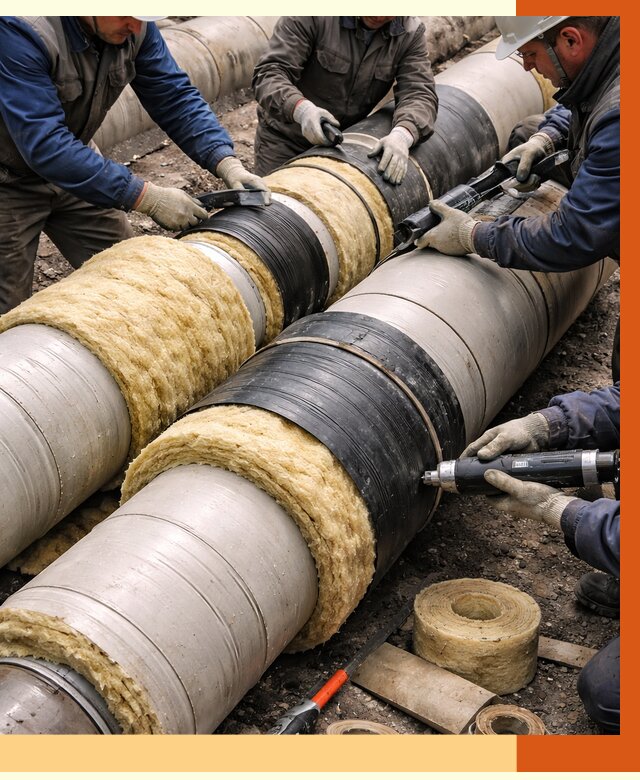 Утепление трубопровода в Георгиевске под ключ от 1907 руб. — надежно и выгодно | ТепломастерГрг