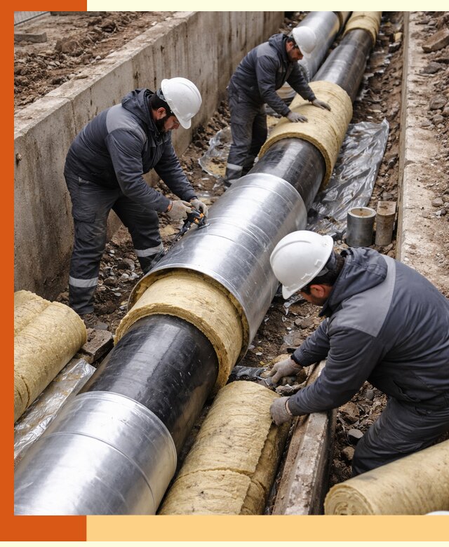 Утепление теплотрассы в Георгиевске: утеплительные работы и материалы