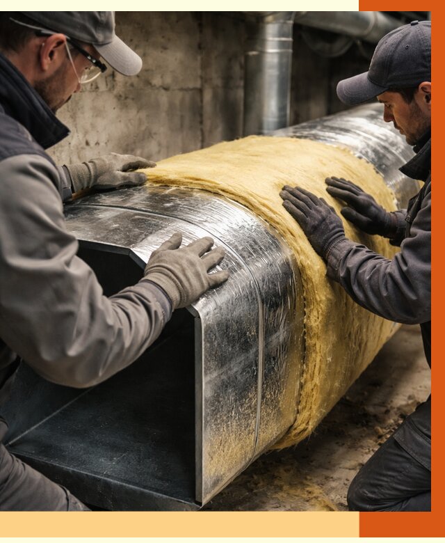 Утепление воздуховодов в Георгиевске от 4329 руб. — теплоизоляция вентиляции | ТепломастерГрг