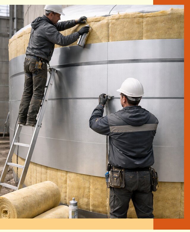 Утепление цистерны в Георгиевске пенополиуретаном от 14945 руб. под ключ | ТепломастерГрг