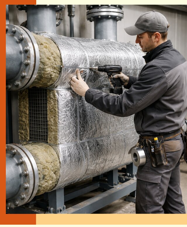 Утепление теплообменника в Георгиевске — профессиональная теплоизоляция оборудования