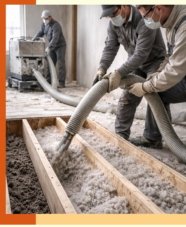 Заполнение полостей межэтажного перекрытия в Георгиевске эффективно и герметично