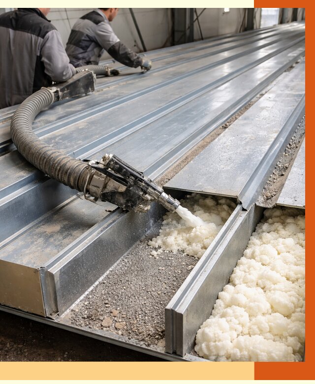 Заполнение пустот кровельных панелей в Георгиевске от 7421 руб. под ключ | ТепломастерГрг